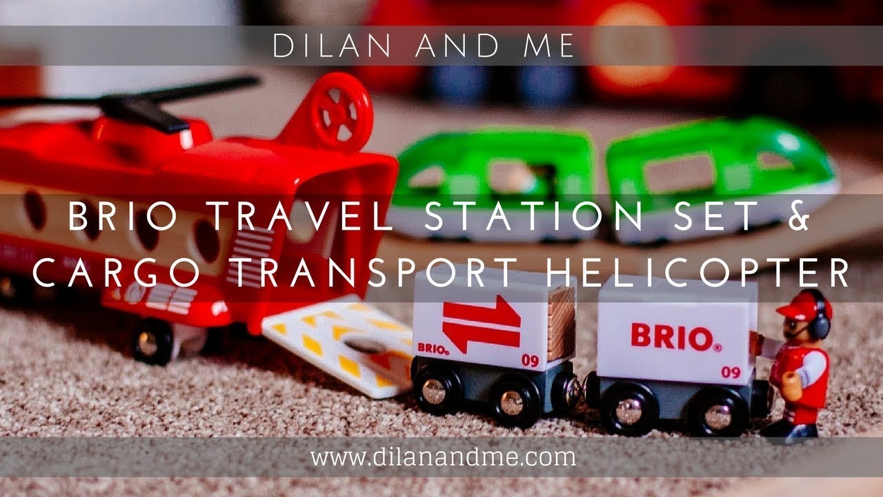 BRIO Travel Station Set and Cargo Transport Helicopter
