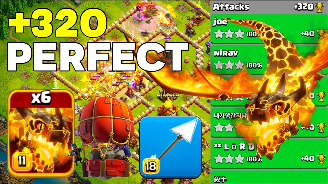 Super Powerful: TH16 Super Dragon Crushing Legend League Attacks! Clash of Clans