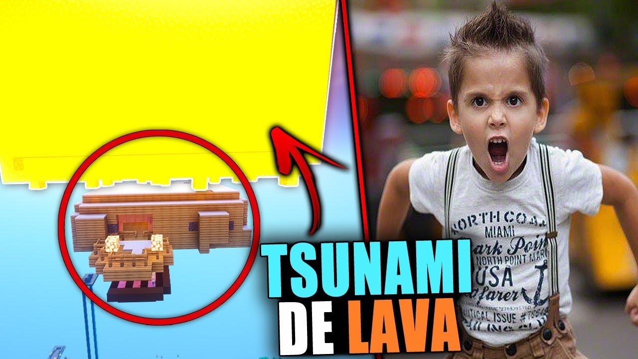 TROLLEO CON TSUNAMI DE LAVA | TROLLEOS EN MINECRAFT #149