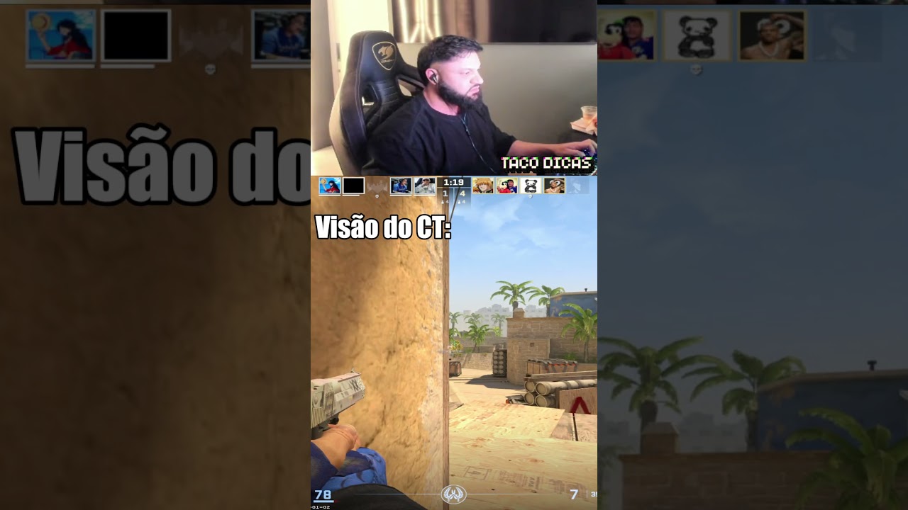 TACO DICAS: Como jogar no bomb A de TR na mirage #livedotaco #highlight #aula #mirage #cs2 #humor