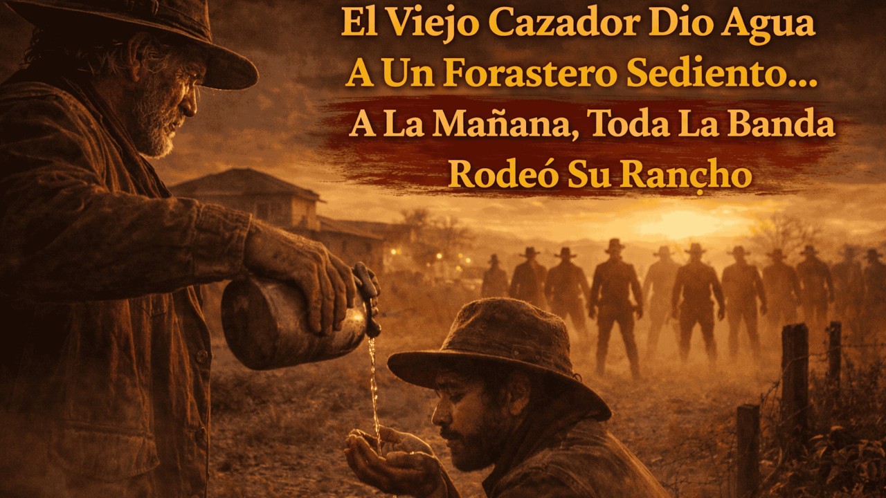 El Viejo Cazador Dio Agua A Un Forastero Sediento… A La Mañana, Toda La Banda Rodeó Su Rancho