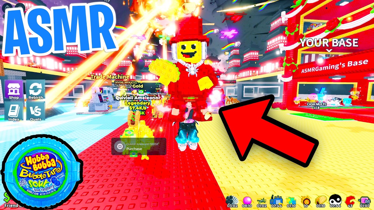 ASMR Roblox Steal a Brainrot Admin Abuse Taco Tuesday Event 😴 Gum Chewing 🎮🎧 Controller Sounds 💤