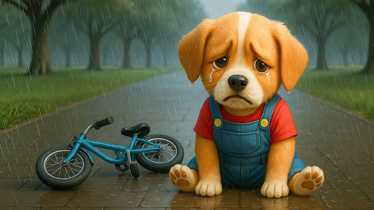 Baby Puppy&rsquo;s Saddest Day 💔😭 Lost and Crying in the Rain&hellip; But Mama Came to Care and Love Him ❤️🐶🌧️