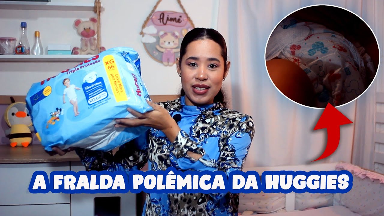 FRALDA AZUL DA HUGGIES REFORMULADA | MAIS UMA CHANCE USANDO DE DIA NA BEBÊ | RESENHA COMPLETA