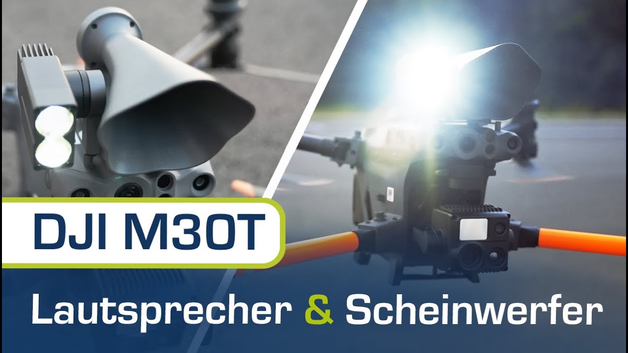Test vom LAUTSPRECHER / SCHEINWERFER für die M30T DROHNE