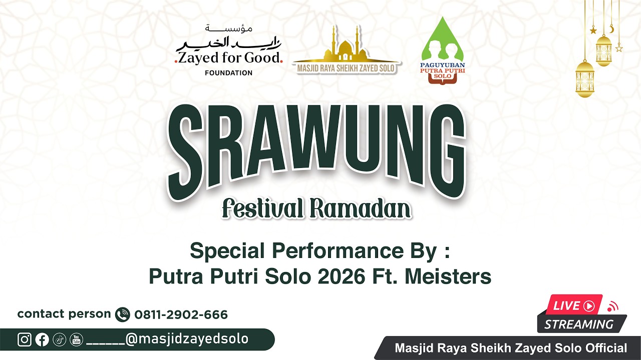 Festival Ramadan Day 15 Masjid Raya Sheikh Zayed Solo 1447H | 2026