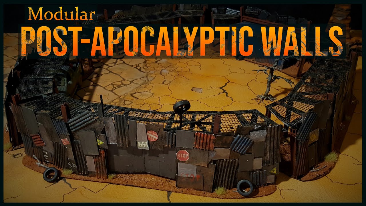 Miniature Modular Post Apocalyptic Walls - Wargaming Terrain Tutorial