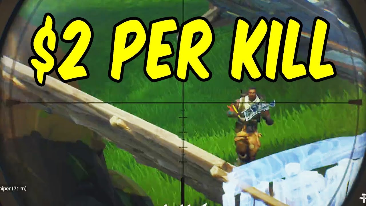 2 dollars per kill challenge! - Fortnite w/Teo & Katie