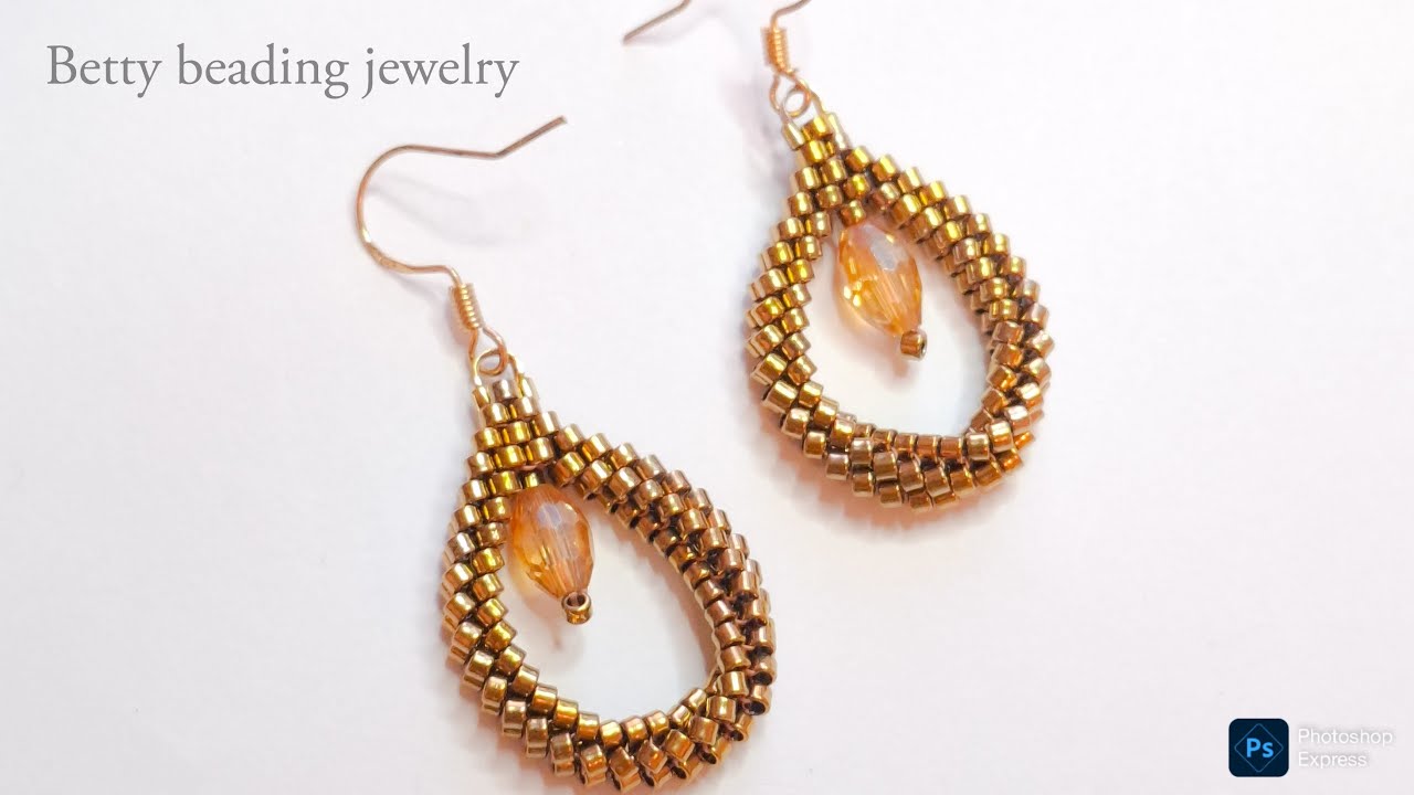 Doubel layered twisted earring elegant and easy to make for beginners/beading tutorial