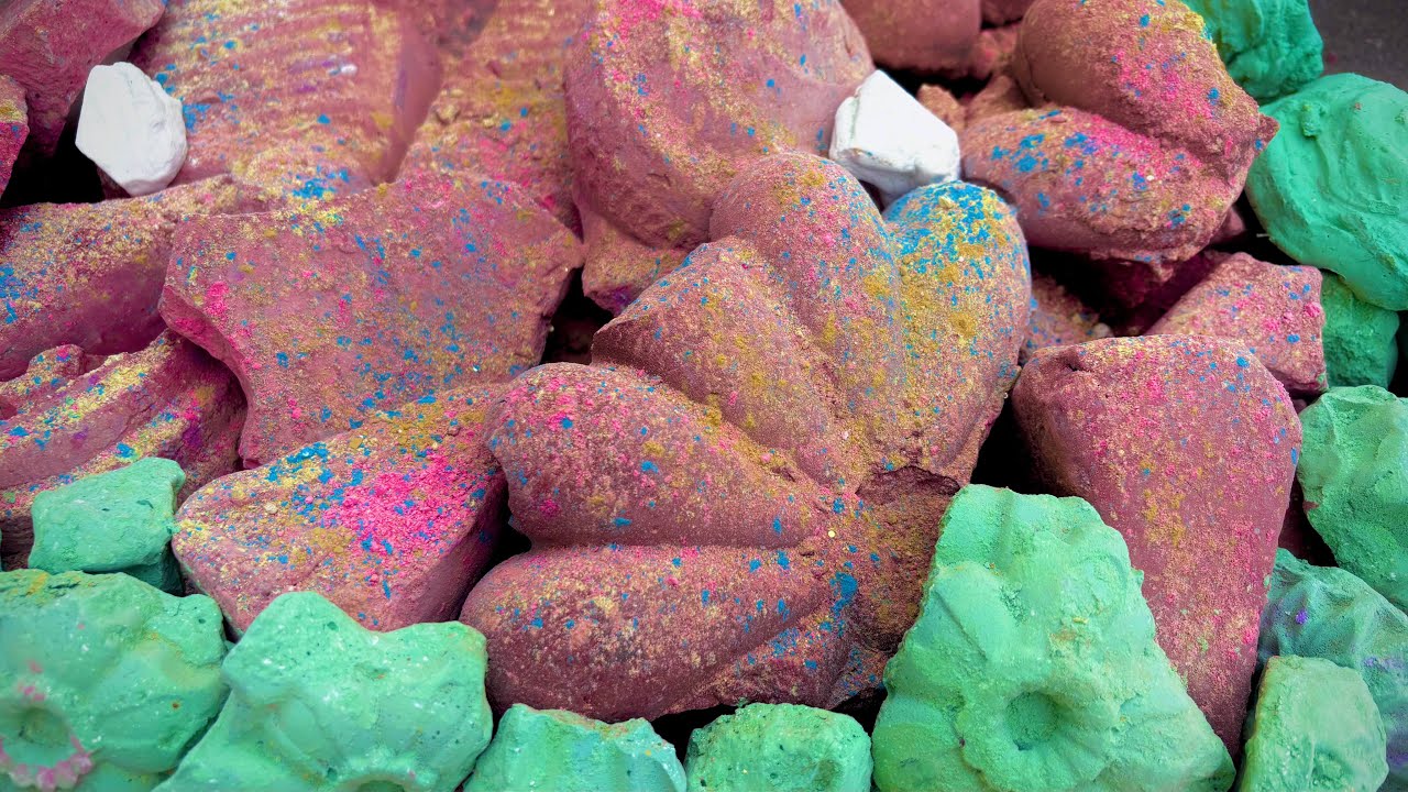 🌈✨ Rainbow Chalk Crush ASMR | Soft 💚 Fluffy ❤️ Crunchy 🧡 Satisfying Sounds/Asmr gymchalk pakistan/