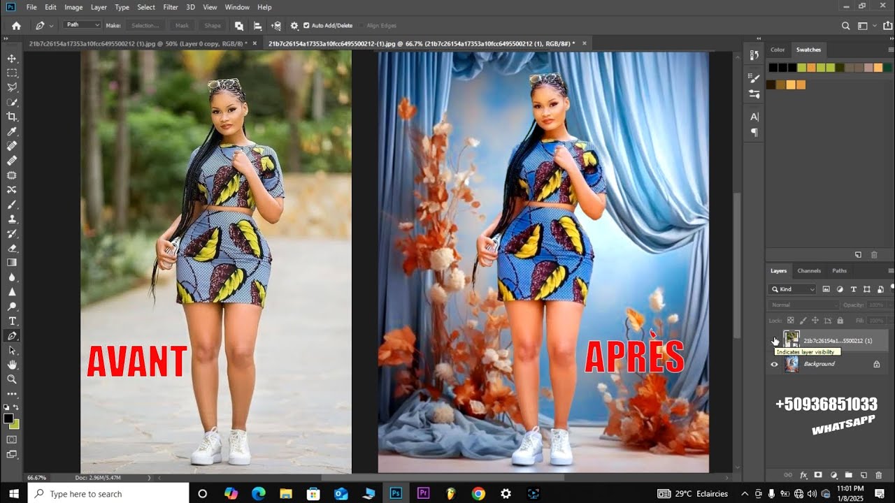 Tutoriel,men kijan pou chanje fon nan fotow sou adobe photoshop