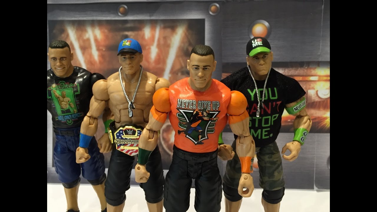 WWE John Cena Mattel Series 64 wrestling figure review & John Cena Collection