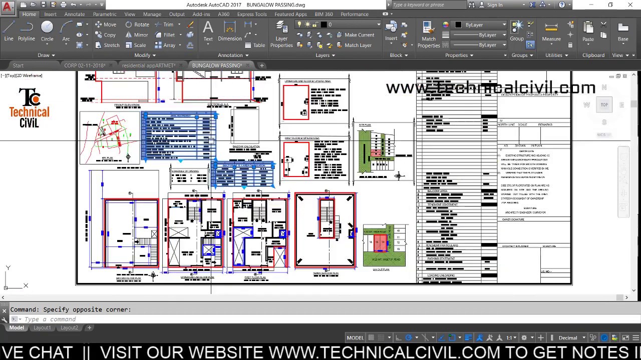 AutoCAD Class-17 | Submission Drawing