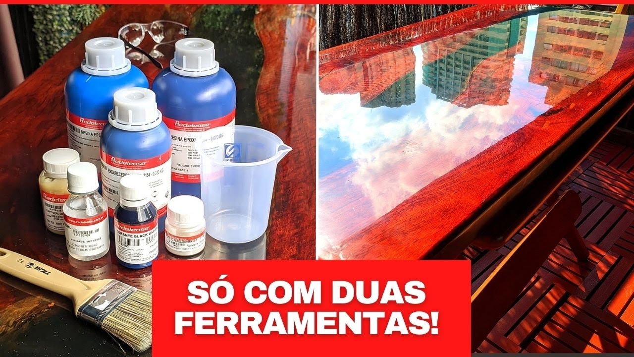 Como Fazer uma MESA RESINADA sem ter que investir em muitas ferramentas! (Passo a Passo)