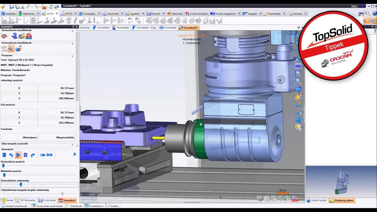 TopSolid'CAM - Szögfej használata