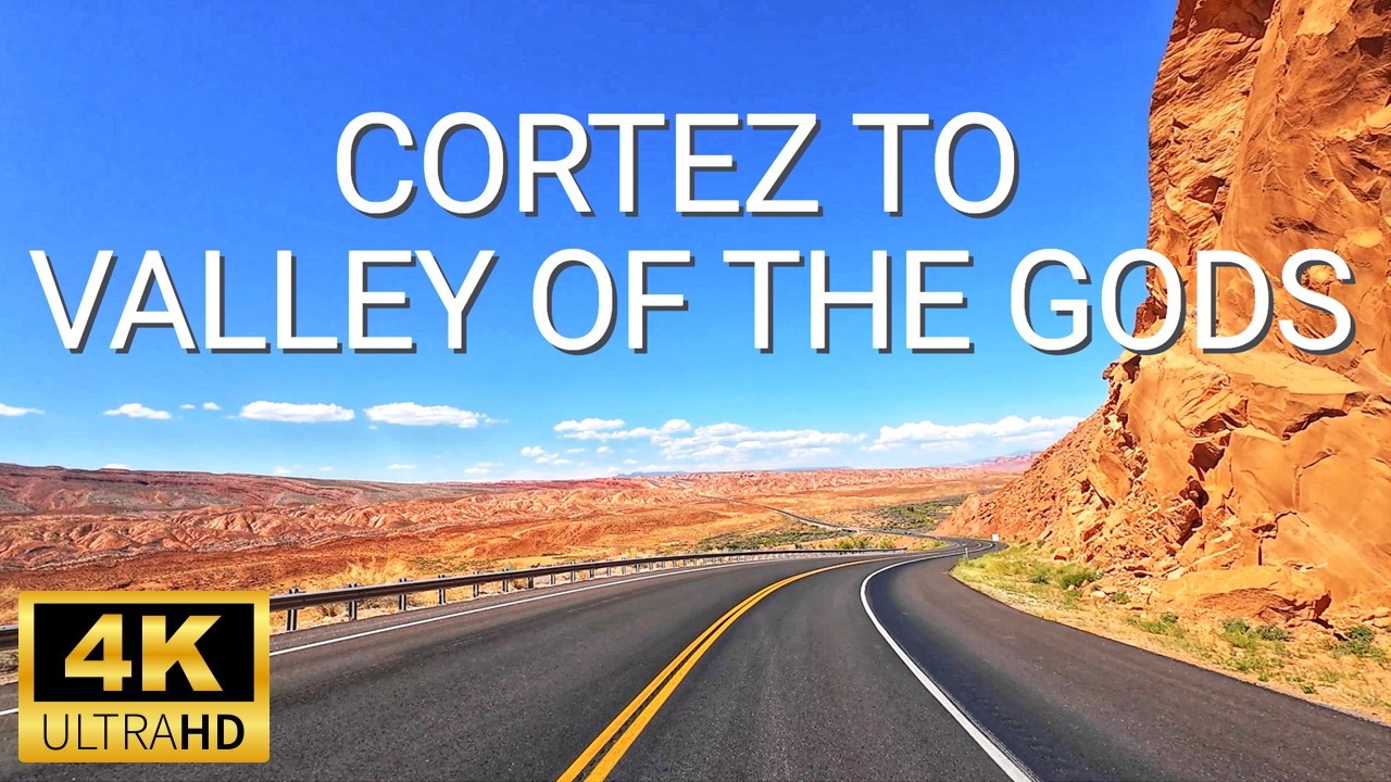 Cortez to Valley of the Gods - Scenic Drive - 4K