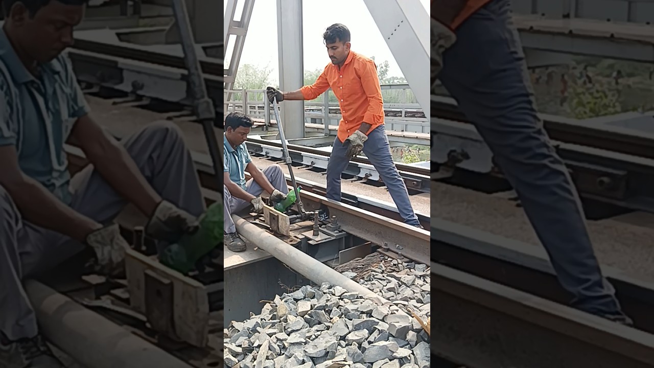Hand Manual Drilling Machine for Railway 🛠️ #reels #short #rail #indianrailways #drilling