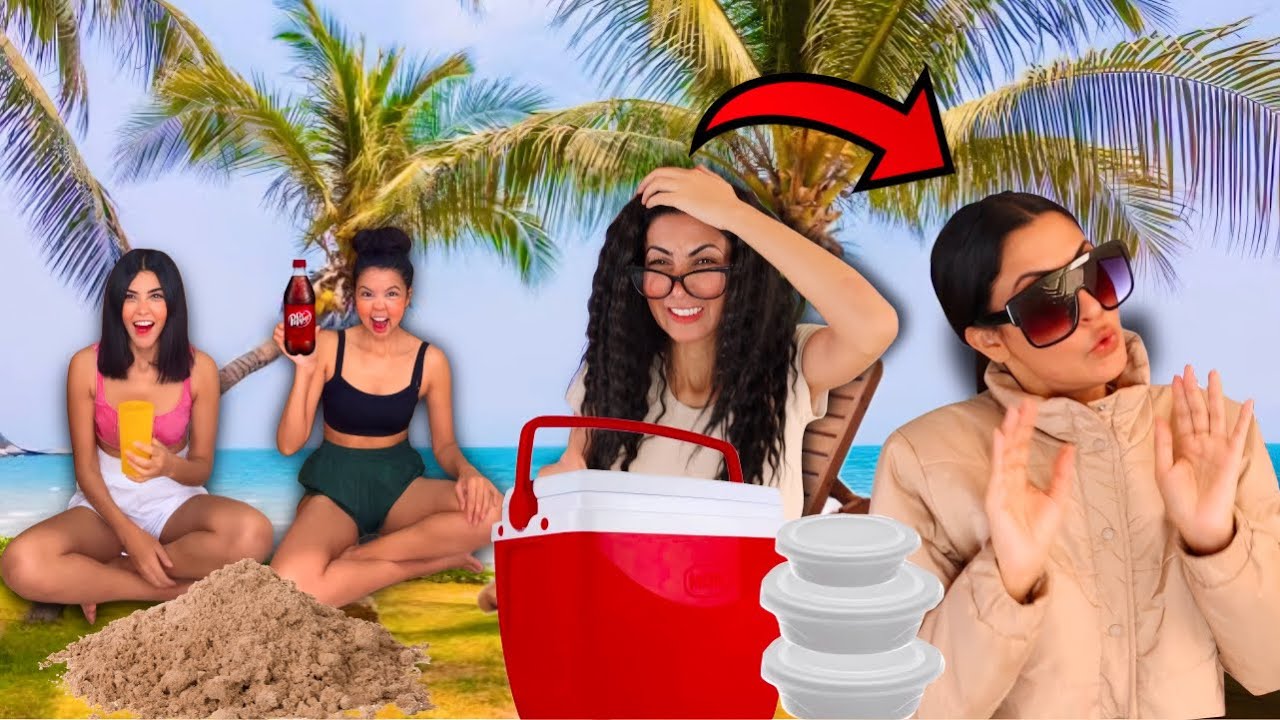 PODRE NA PRAIA 02  DORIANA E JULIA NA PRAIA OLHA O QUE ACONTECEU 