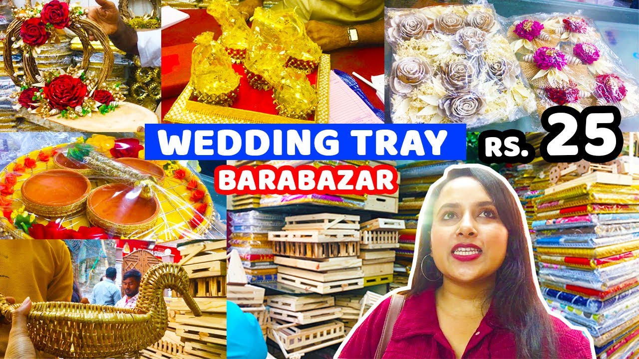 Wedding Tray Decoration Ideas | Wedding Tray Wholesale Market in Kolkata | Barabazar Totto Tray