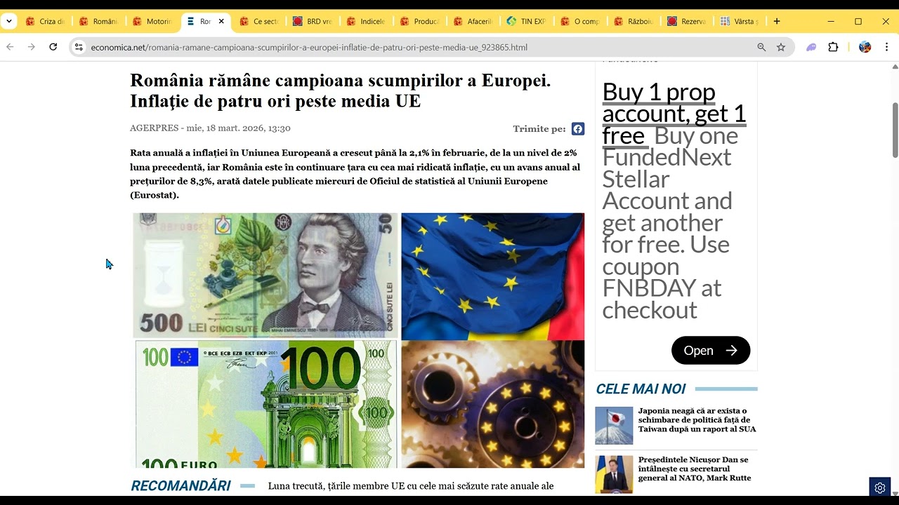 Motorina premium atinge 10 lei, Romania campioana la inflatie in Europa, BRD dividend 50% din profit