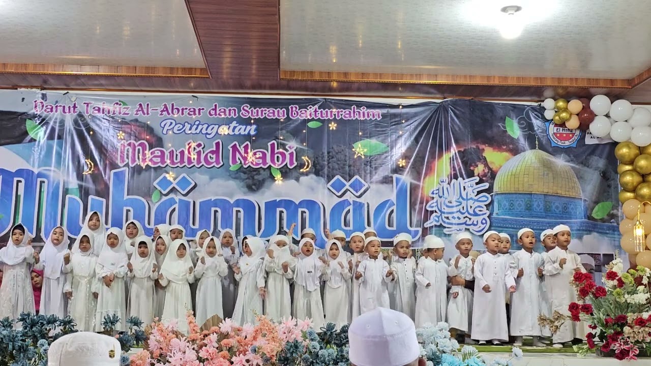 Asmaul Husna dengan Gerakan anak TK, Acara Maulid Nabi Muhammad SAW Tahun 1447 Hijriah 