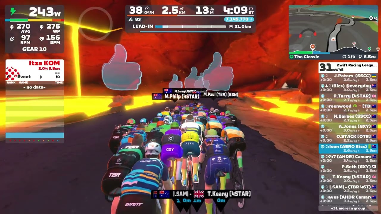 Zwift - Race: Zwift Racing League: City Showdown - Open Pink League Division 2 (C) on The Classic