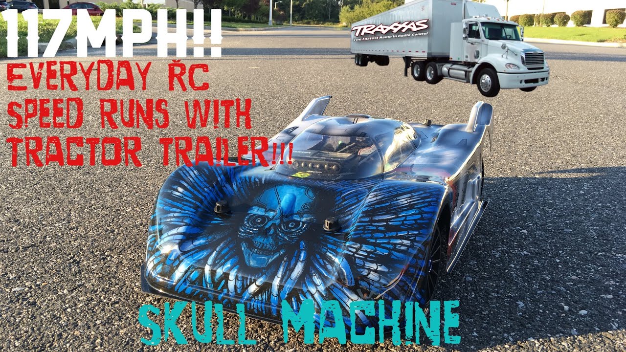 117MPH!! TRAXXAS SLASH/RALLY ON ROAD VS TRACTOR TRAILER