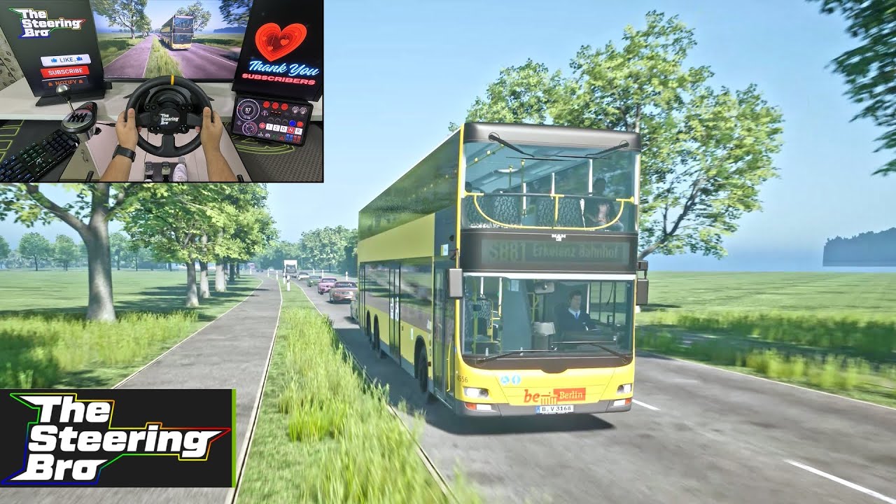 The Bus - MAN Lion&rsquo;s City Double Decker - Heinsberg Map | Thrustmaster TX Steering Wheel Gameplay