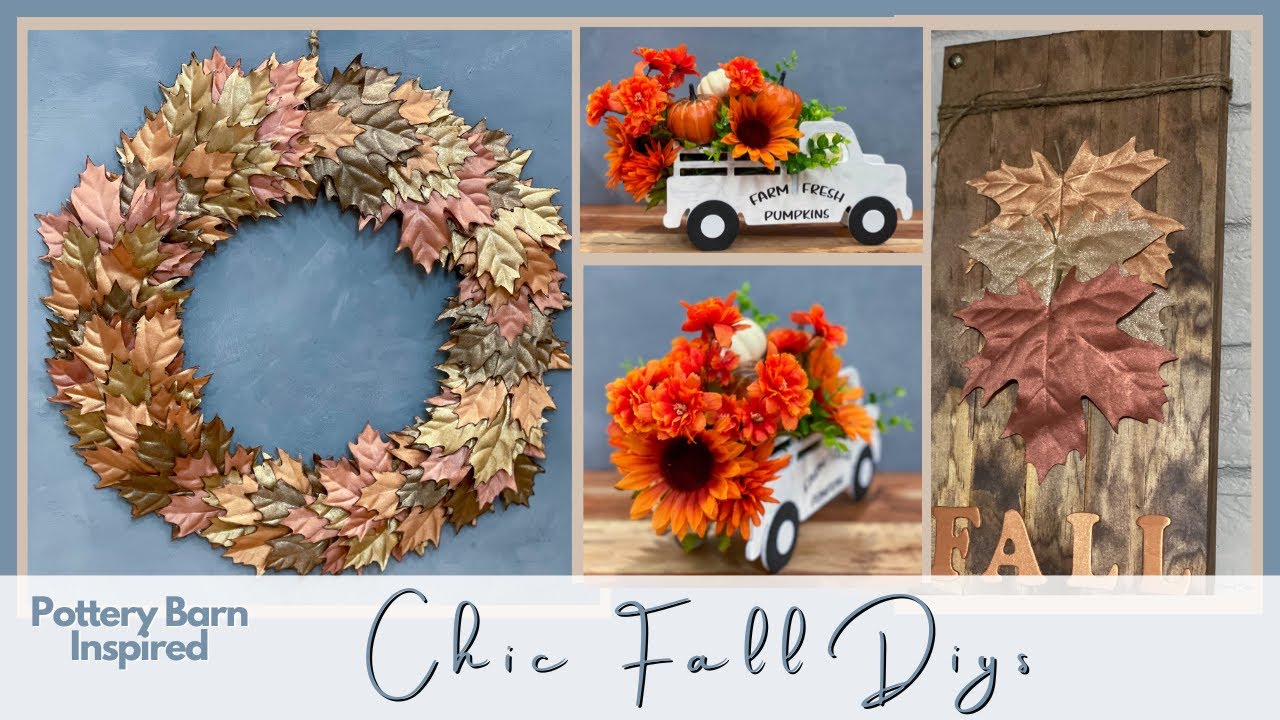 DIY EASY METALIC FALL WREATH/POTTERY BARN DUPE/DOLLAR TREE DIY