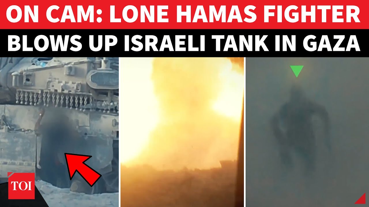 Hamas Fighter Blows Up IDF Tank To Smithereens In Daring Raid | Dramatic Gaza Strike On Cam