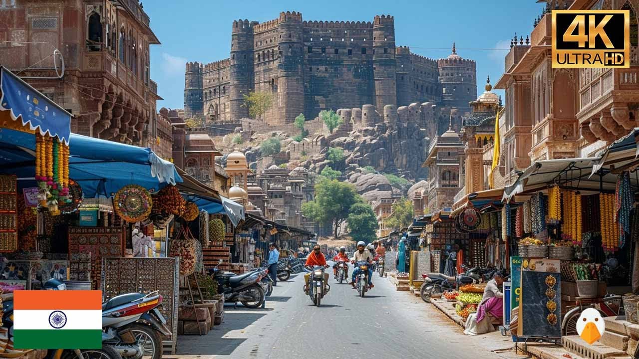 Джодхпур, Индия🇮🇳 Настоящая атмосфера в Старом центре Джодхпура (4K HDR)