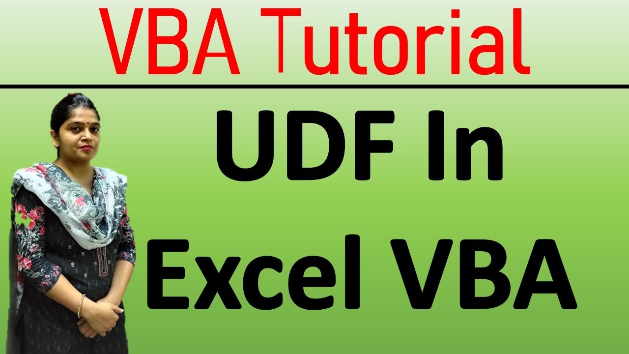 User Defined Function in VBA | Excel VBA for beginners | VBA functions | UDF in excel VBA