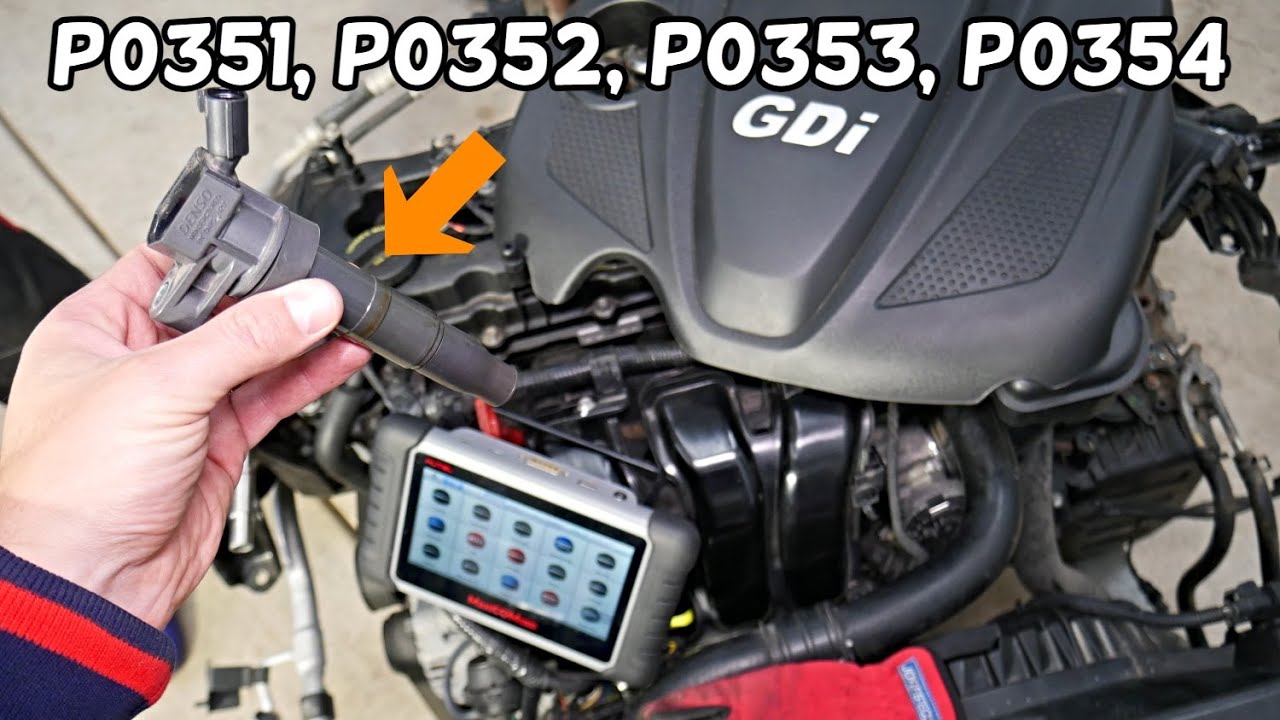 HYUNDAI SANTA FE KONTROLKA SILNIKA KOD P0351 P0352 P0353 P0354 NAPRAWA CEWKI ZAPŁONOWEJ