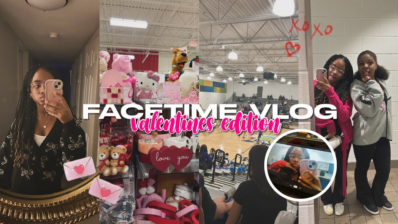 FACETIME VLOG: valentines edition 💌 hibachi, school, grwm, shopping, basketball game, friends, etc