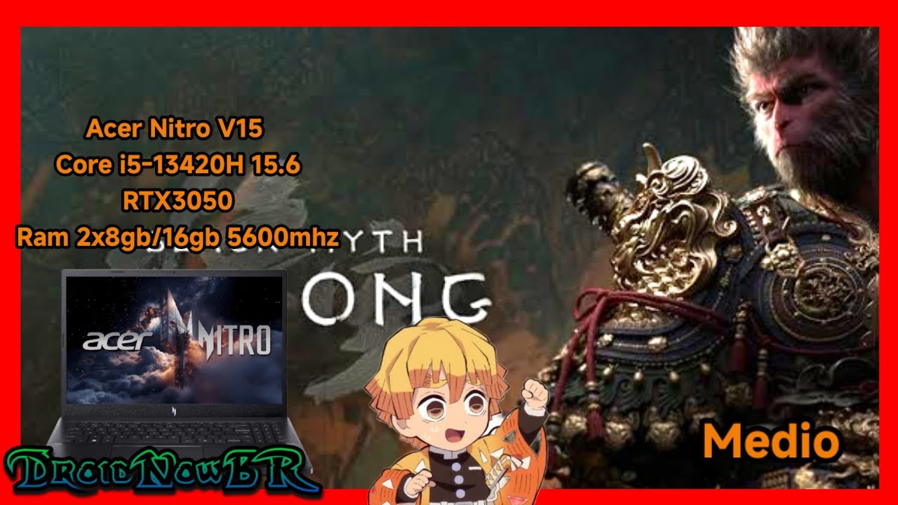 Black Myth  Wukong Acer Nitro V15 |I5-13420H | RTX 3050 | RAM 16gb