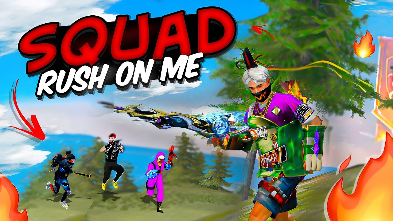 M60 On Fire 🔥 Full Squad Rush On Me 🥶