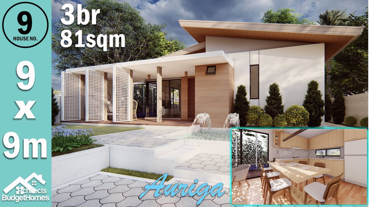 AURIGA | Modern House Design 3-Bedrooms (9 x 9 meters) 81 sqm | Bungalow House Design