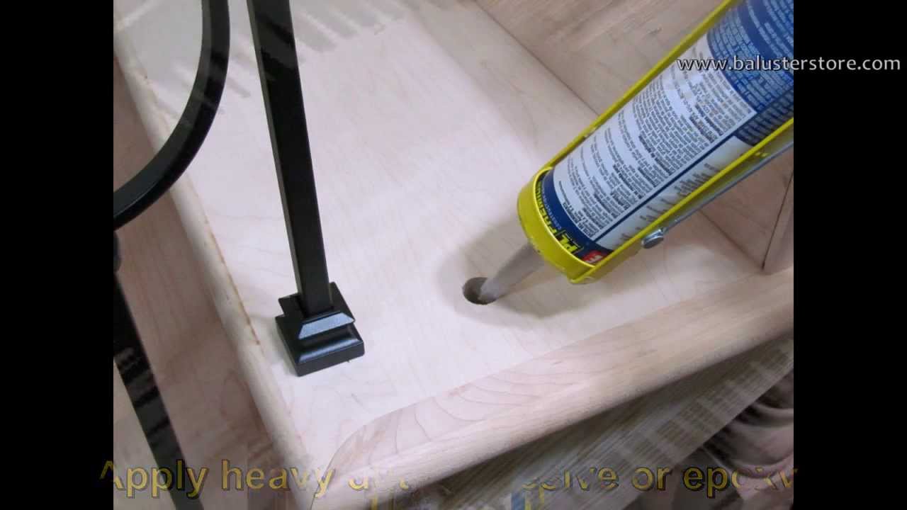 How to install iron balusters, iron stair parts, stair building supplies, home improvement
