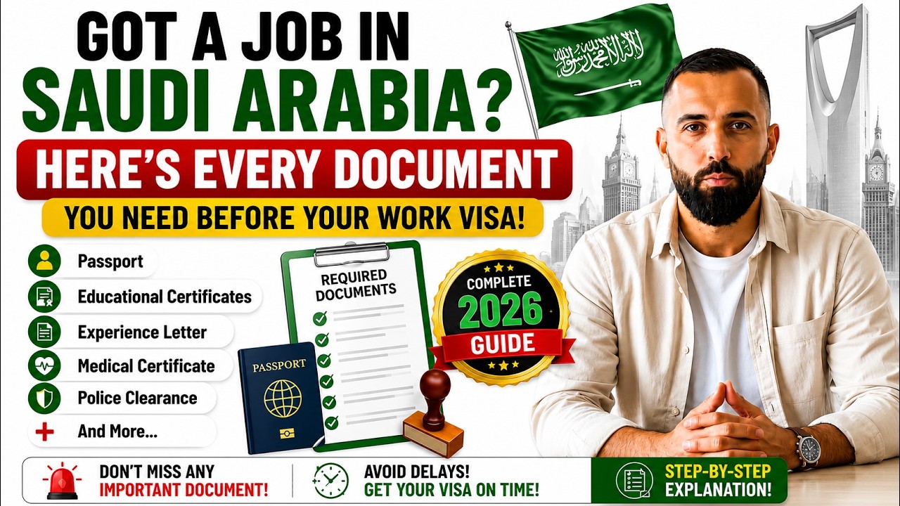 Got a Job in Saudi Arabia Here's Every Document You Need Before Your Work Visa (Complete 2026 Guide)