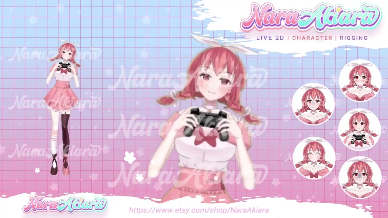 Cute and Fun: Pinkuu Anime Girl Vtuber Model for Streamers