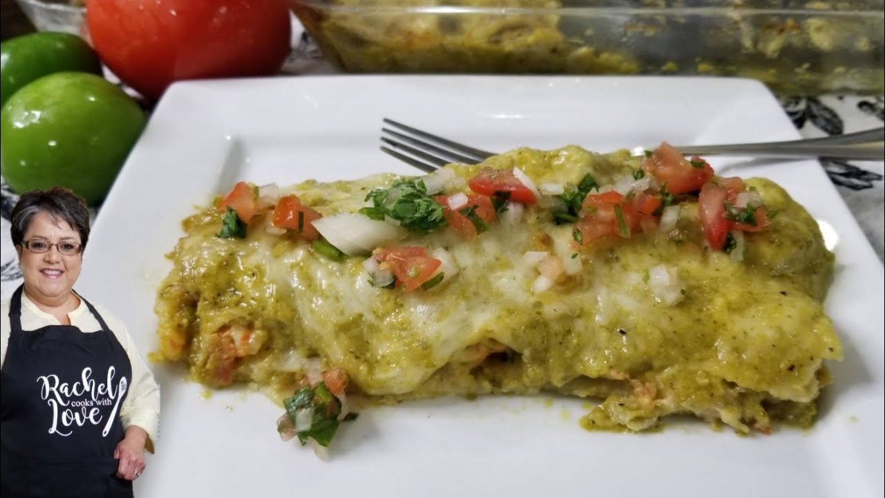 SHRIMP ENCHILADAS / How to make /  BEST ROASTED POBLANO CREAM SAUCE ❤