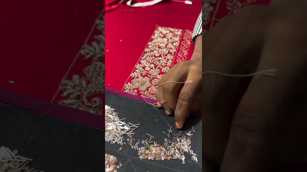 beautiful handwork on Rewaj in fashion house workshop #rewajin #dress #clothworks #whitework #dress