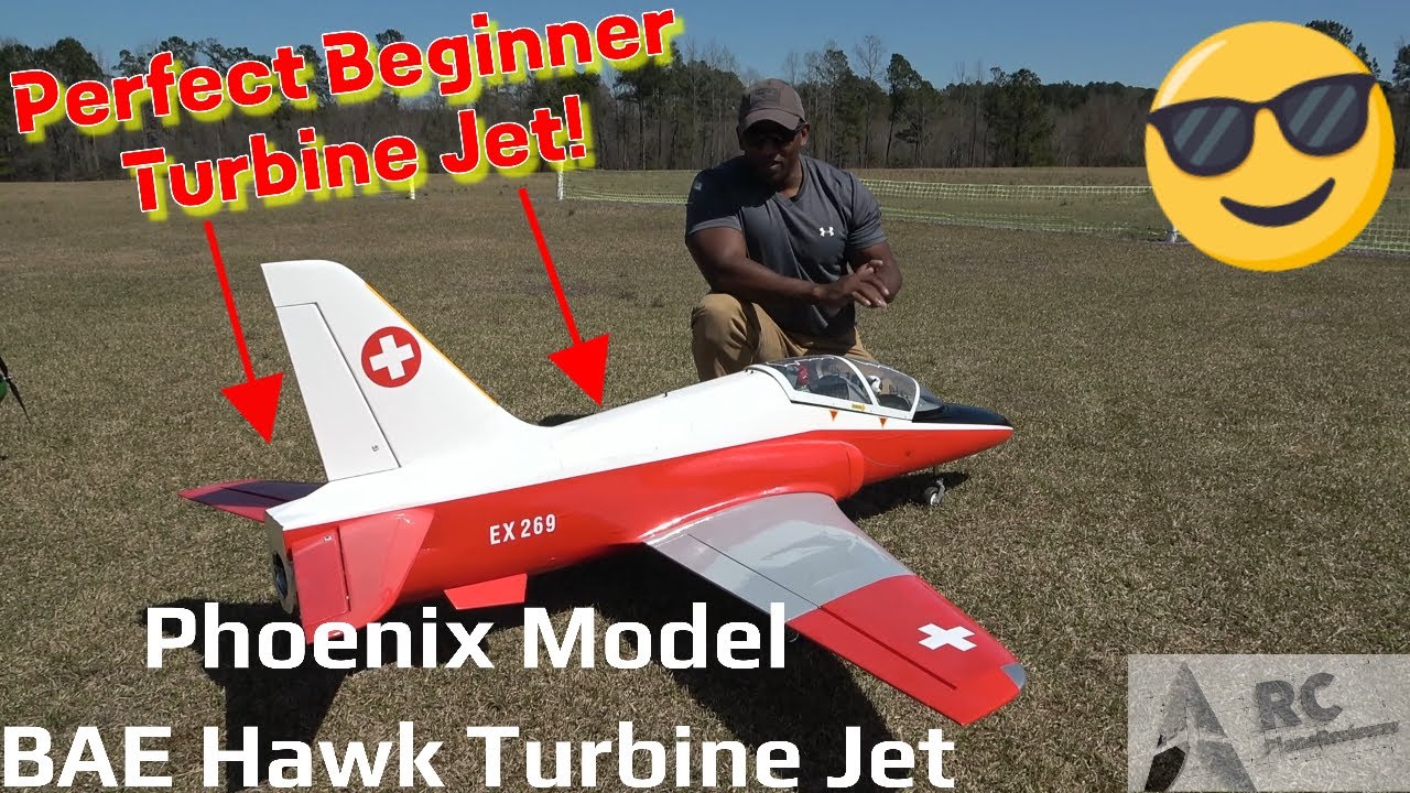 Turbine POWERED Phoenix Model BAE Hawk RC Jet Takes Flight
