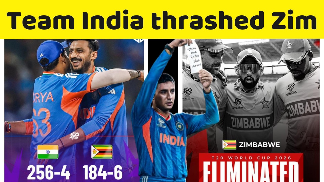 Team India thrashed Zimbabwe and booked their direct fight for WI || Ind vs Zim || cricket