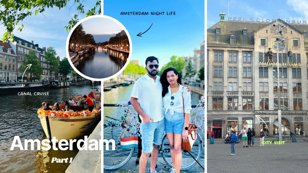 Amsterdam Night Tour 🇳🇱 | Red Light District, Canal Cruise & City Walk | Malayalam Vlog|