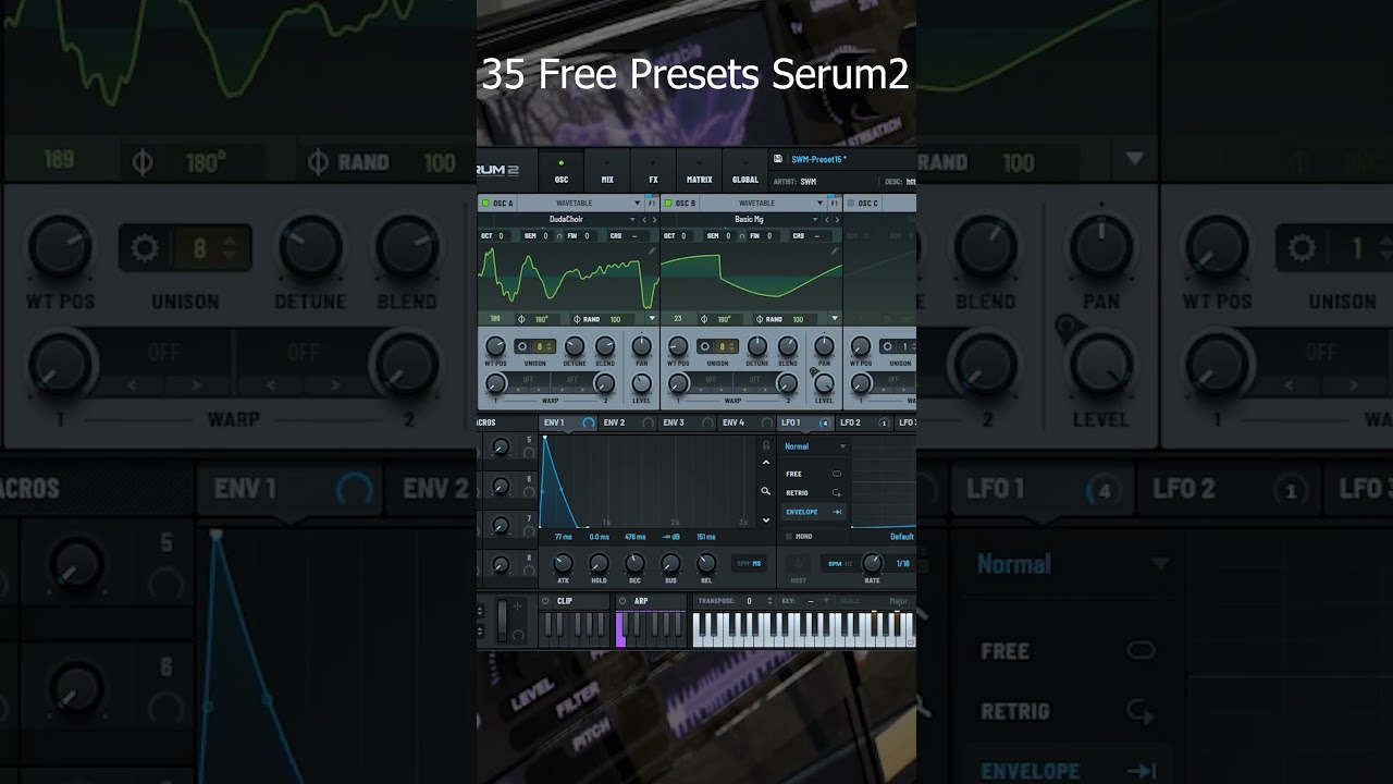 Serum Preset 15 (FREE 35 Presets) #preset #synth #sound #serum #music #sounddesign #vst