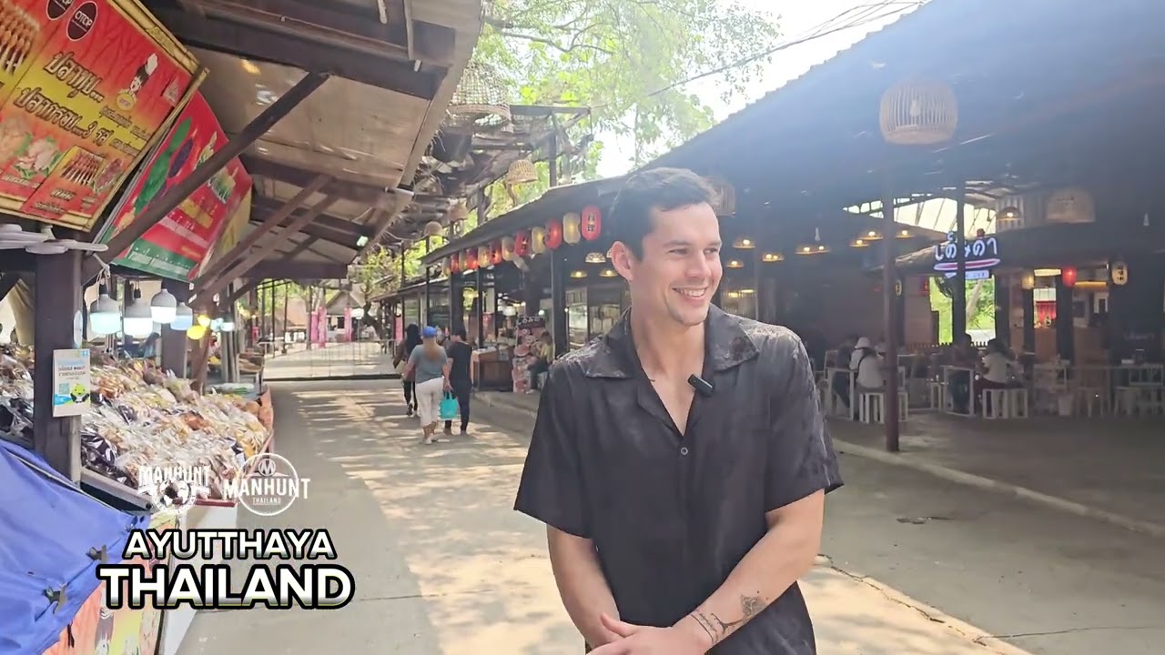 Kevin Dasom introducing the most popular market in Ayutthaya, Thailand