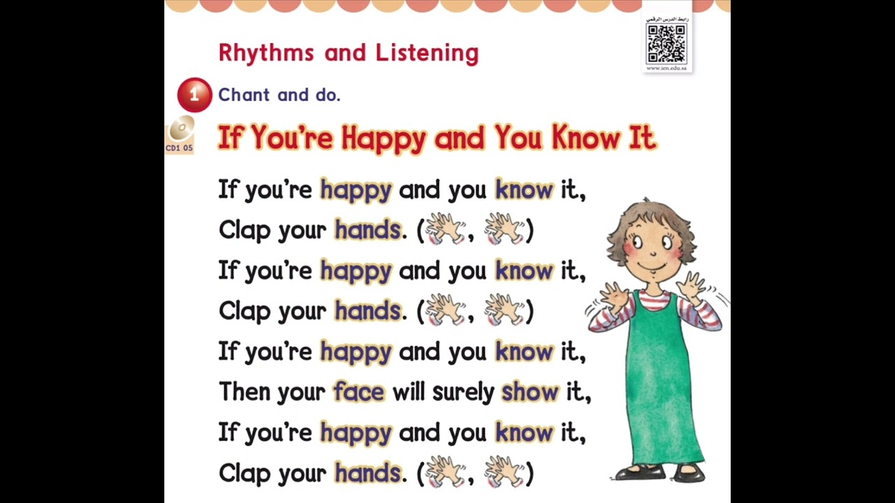 We Can 2 Feelings Rhythms and Listening If you&rsquo;re happy and you Know it Chant الصف الثاني الإبتدائي