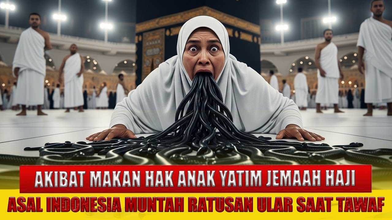 AZAB TERNYATA NYATA❗Jemaah Haji Asal Jawa Tengah Muntah Ratusan Ular di Depan Ka'bah