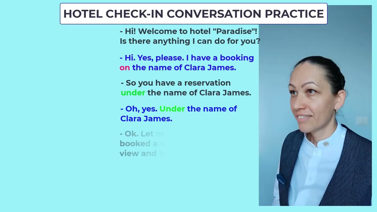 LEARN USEFUL EXPRESSIONS FOR CHECK-IN - ENGLISH CONVERSATION PRACTICE